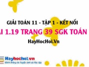 Bài 1.19 SGK Toán 11 tập 1 Kết nối tri thức